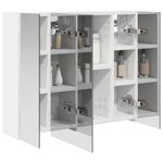 vidaXL Armoire Miroir de Salle de Bain Blanc 60 x 14 5 x 50 cm