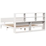 vidaXL Lit bibliothèque sans matelas blanc 180x200 cm bois pin massif