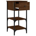 vidaXL Tables de chevet 2 Pièces chêne marron 34x36x70 cm bois ingénierie