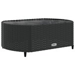 vidaXL Salon de jardin 7 Pièces avec coussins noir résine tressée