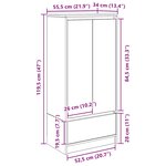 vidaXL Armoire avec tiroir chêne artisanal 55 5x34x119 5 cm