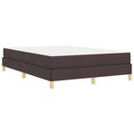 vidaXL Lit à ressorts Marron 140 x 190 cm Tissu  Bois Engineered
