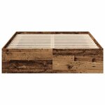 vidaXL Cadre de lit sans matelas vieux bois 120x190 cm bois ingénierie