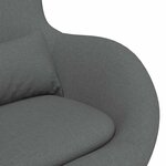 vidaXL Fauteuil œuf Gris foncé tissu