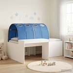 vidaXL Lit avec Tunnel 4 Pièces Chêne Artisanal et Bleu Bois d'ingénierie