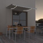 vidaXL Auvent manuel rétractable avec LED 300x250 cm Crème