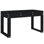 vidaXL Banc de jardin noir 80x38x45 cm bois massif de pin