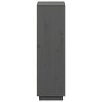 vidaXL Buffet haut Gris 74x35x117 cm Bois massif de pin