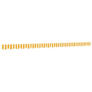 vidaXL Tissu de remplacement de cantonnière d’auvent jaune blanc 4 5 m