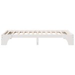 vidaXL Cadre de Lit Simple Blanc Bois de pin massif 75 x 190 cm Moderne