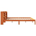 vidaXL Cadre de lit et tête de lit sans matelas cire marron 200x200 cm