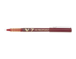 Stylo roller Hi-Tecpoint V7 Encre liquide Pointe moyenne Rouge PILOT