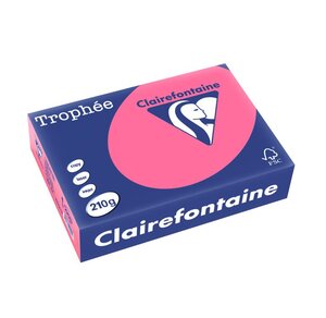 Ramette 250 Feuilles Papier 210g A4 210x297 mm Rose fuchsia TROPHÉE