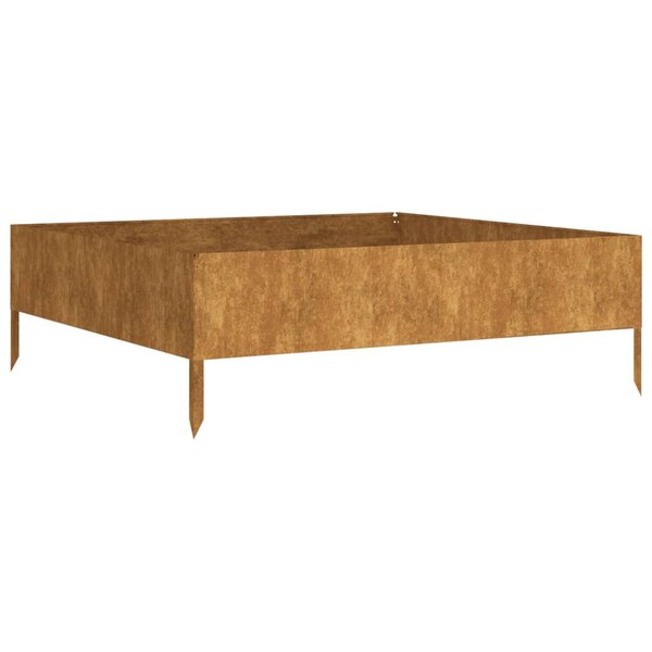 vidaXL Lit surélevé de jardin 100x100x33 5 cm acier corten