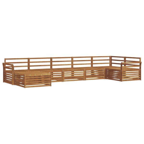 vidaXL Ensemble de canapés d'extérieur 7 Pièces Naturel