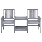vidaXL Chaises de jardin avec table à thé 159x61x92 cm bois d'acacia
