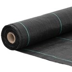 vidaXL Membrane anti-mauvaises herbes noir 1 5x5 m PP