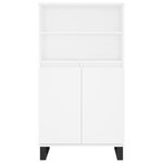 vidaXL Buffet haut Blanc 60x36x110 cm Bois d'ingénierie