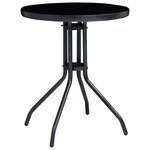 vidaXL Mobilier de bistro 3 Pièces Aluminium et textilène Noir