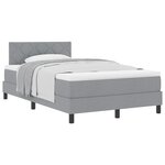 vidaXL Lit à ressorts avec tête de lit Gris clair 120 x 190 cm tissu