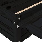 vidaXL Jardinière de jardin avec dessus pliable noir bois pin massif