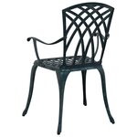 vidaXL Chaise de jardin 2 Pièces Vert 55 x 56 5 x 91cm Aluminium
