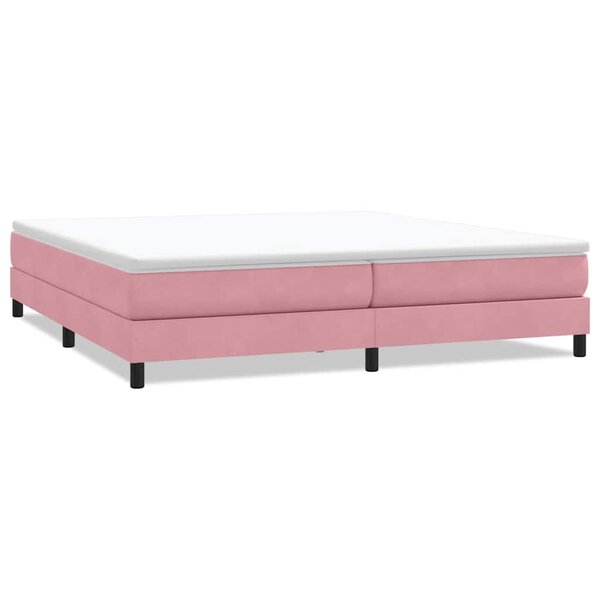 vidaXL Sommier à lattes de lit sans matelas rose 200x210 cm velours