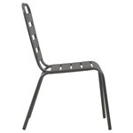 vidaXL Chaises empilables de d'extérieur 2 Pièces Acier Gris