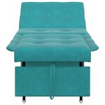 vidaXL Canapé-lit Turquoise 67 x 194 x 38 cm Velours