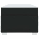 vidaXL Cadre de lit avec matelas Noir 90 x 190 cm tissu