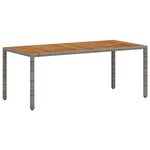 Ensemble de Salle à Manger de Jardin vidaXL 7 Pièces Gris Poly Rattan