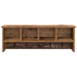 vidaXL Porte-manteau mural avec étagère Montage mural avec stockage Bois ancien 75 x 16 x 26 cm