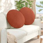 vidaXL Coussins de siège 2 Pièces Rouge orange Ø 60 cm
