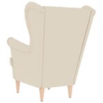 vidaXL Fauteuil blanc 74x84x100 cm lin