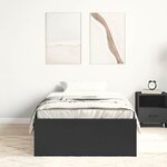 vidaXL Cadre de lit sans matelas noir 90x190 cm