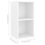 vidaXL Meubles TV muraux 4 Pièces Blanc Bois d'ingénierie