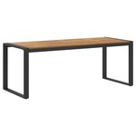 vidaXL Ensemble de salle à manger pour jardin 7 Pièces Noir et marron