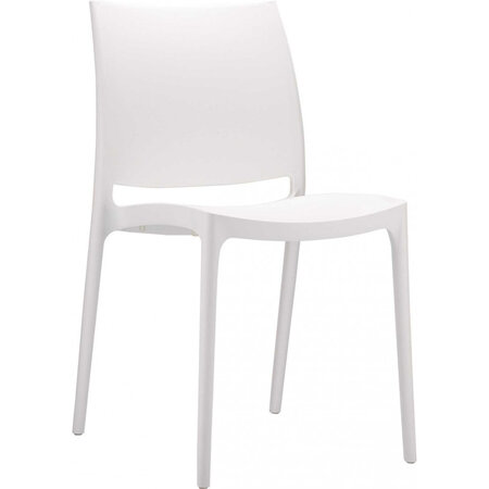 Chaise restaurant modèle nova - lot de 22 - materiel chr pro - blanc - polypropylène