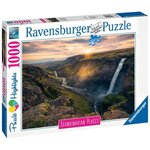 Ravensburger - puzzle 1000 pieces - la cascade háifoss  islande (puzzle highlights)