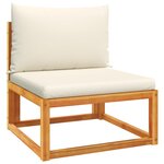 vidaXL Ensemble de canapés de jardin 4 pièces avec coussins en bois d'acacia et corde