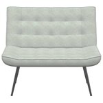 vidaXL Banc gris clair 110x74x84 cm velours