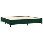 vidaXL Sommier à lattes de lit et matelas Vert foncé 200x200cm Velours