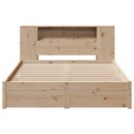 vidaXL Lit bibliothèque sans matelas 120x190 cm bois de pin massif