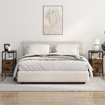 vidaXL Armoires de chevet avec tiroir 2 Pièces Chêne fumé 30 x 48 x 61 cm
