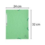 EXACOMPTA - Chemise a élastique - 3 rabats - 24 x 32 - Carte lustrée 390G - Vert Tilleul