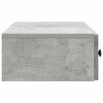 vidaXL Table d'appoint murale Gris béton 87 5 x 34 5 x 17 cm