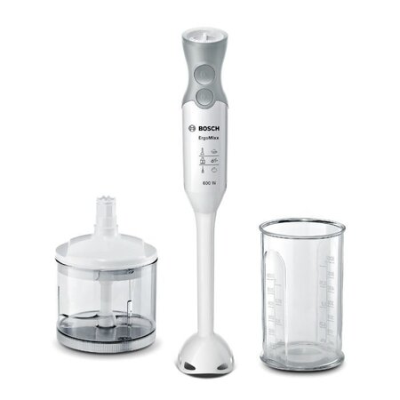 Bosch mixeur plongeant avec hachoir ergomixx - msm66020 - 600 w -  blanc