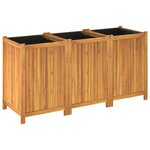 vidaXL Jardinière avec doublure 150x50x75 cm bois massif d'acacia