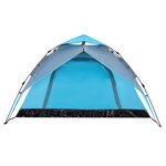 vidaXL Tente de camping à dôme 4 personnes bleu libération rapide