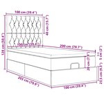 vidaXL Lit ottoman avec matelas gris clair 100x200 cm tissu